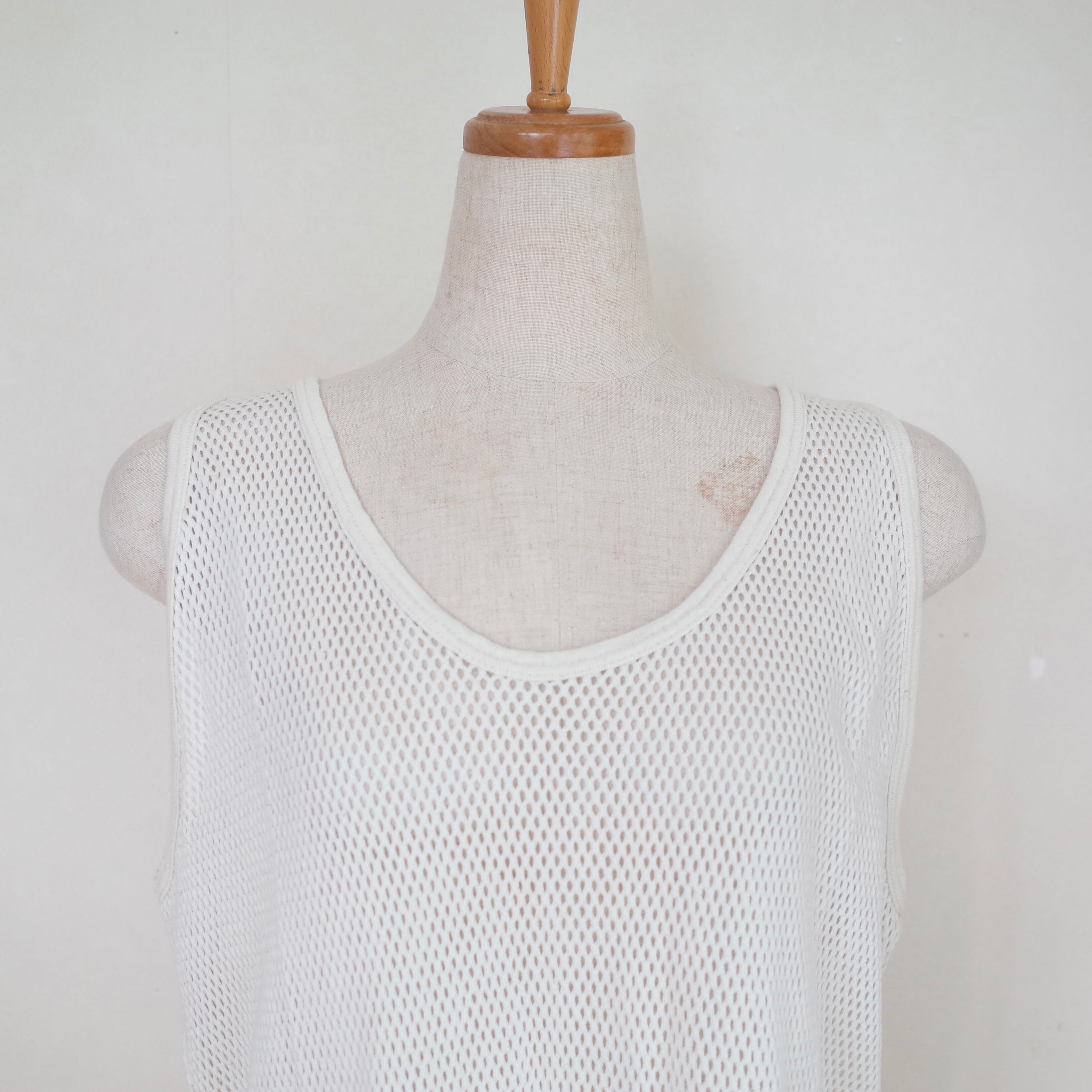 Cotton mesh tank top