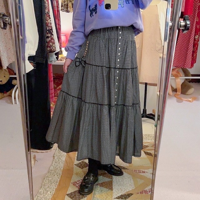 PINKHOUSE / dot tiered skirt