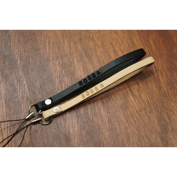 BOSSA ヌメ革製 シンプル細い携帯ストラップ MS3 スマホストラップ 本