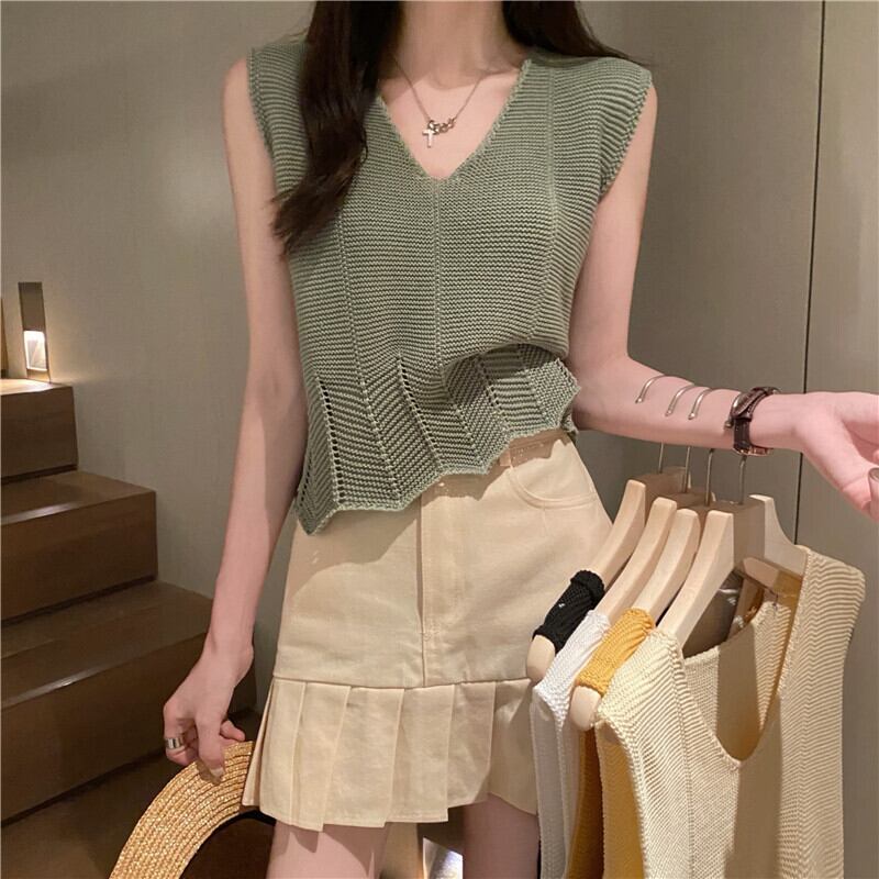 ニットサマーショートトップス 夏物 1号婦人50742476633