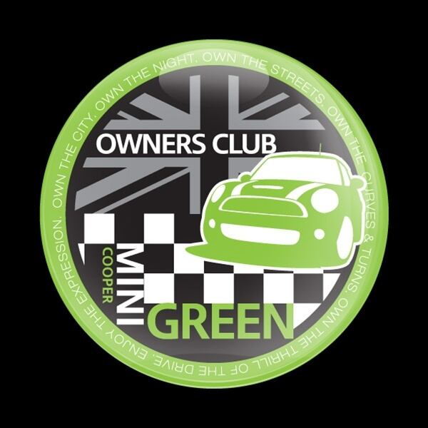 ゴーバッジ(ドーム)（CD0378 - MINI OWNERSCLUB GREEN） - 画像1