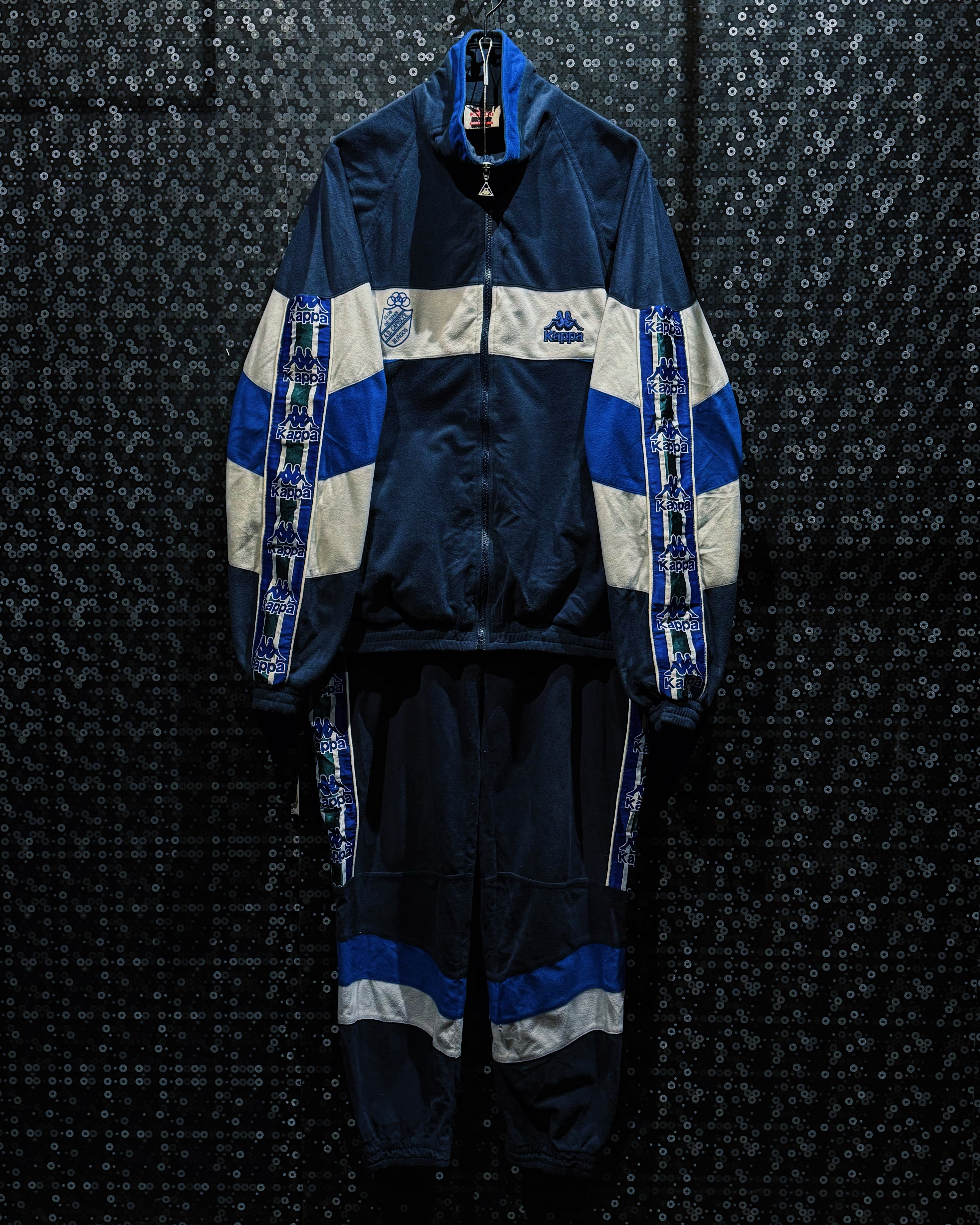 【ÆIEM】“Kappa” Vintage Sports Tape Logo Navy × Blue Switching Track Setup
