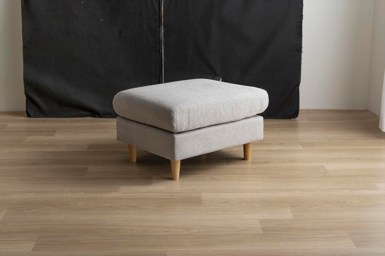 【2点セット】Mellow オットマン付き2人掛けカウチソファ