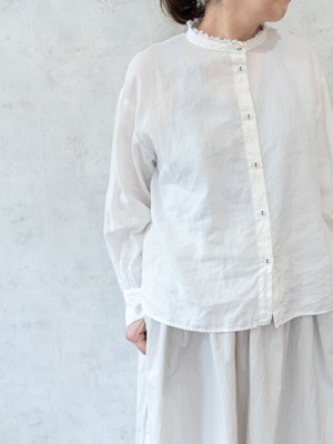 [Gauze#]タイニーフリルカラーブラウス