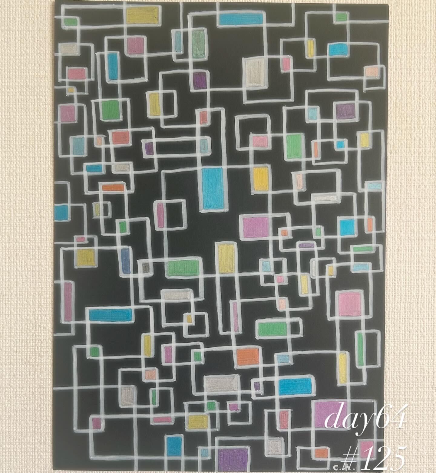 117 抽象画 原画 A4