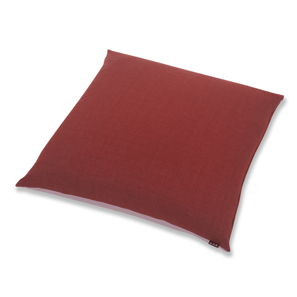 色あそび リバーシブル 座布団(カバーのみ) EE(えんじ)×RR(ローズ)55×59