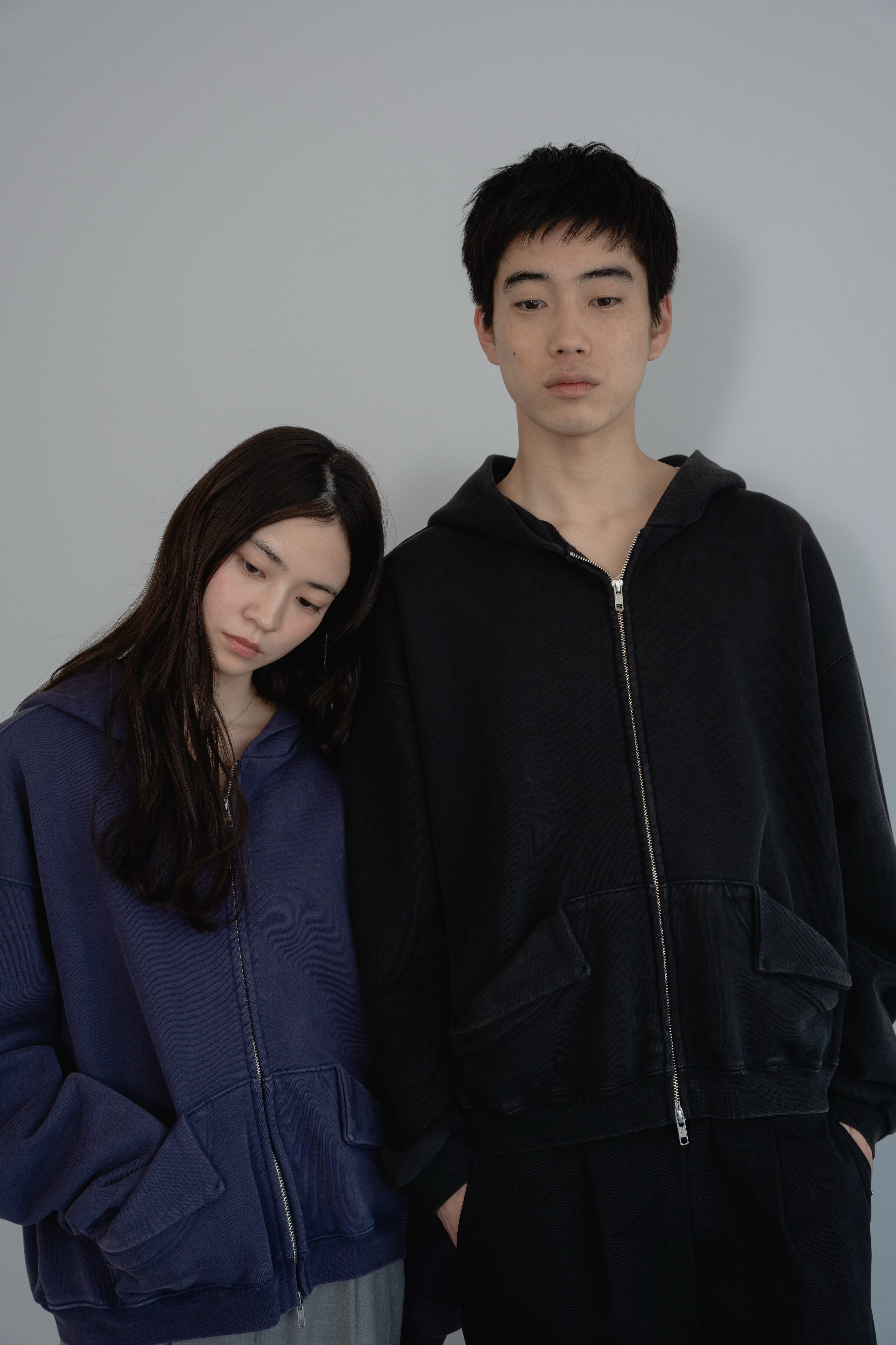 fade cotton zip hoodie | philme