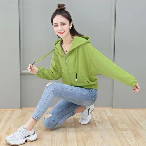 パーカー レディース M-2XL 春秋 長袖 定番アウター フード付き ジップアップ パーカー レディース 春秋 フード トップス バックプリント