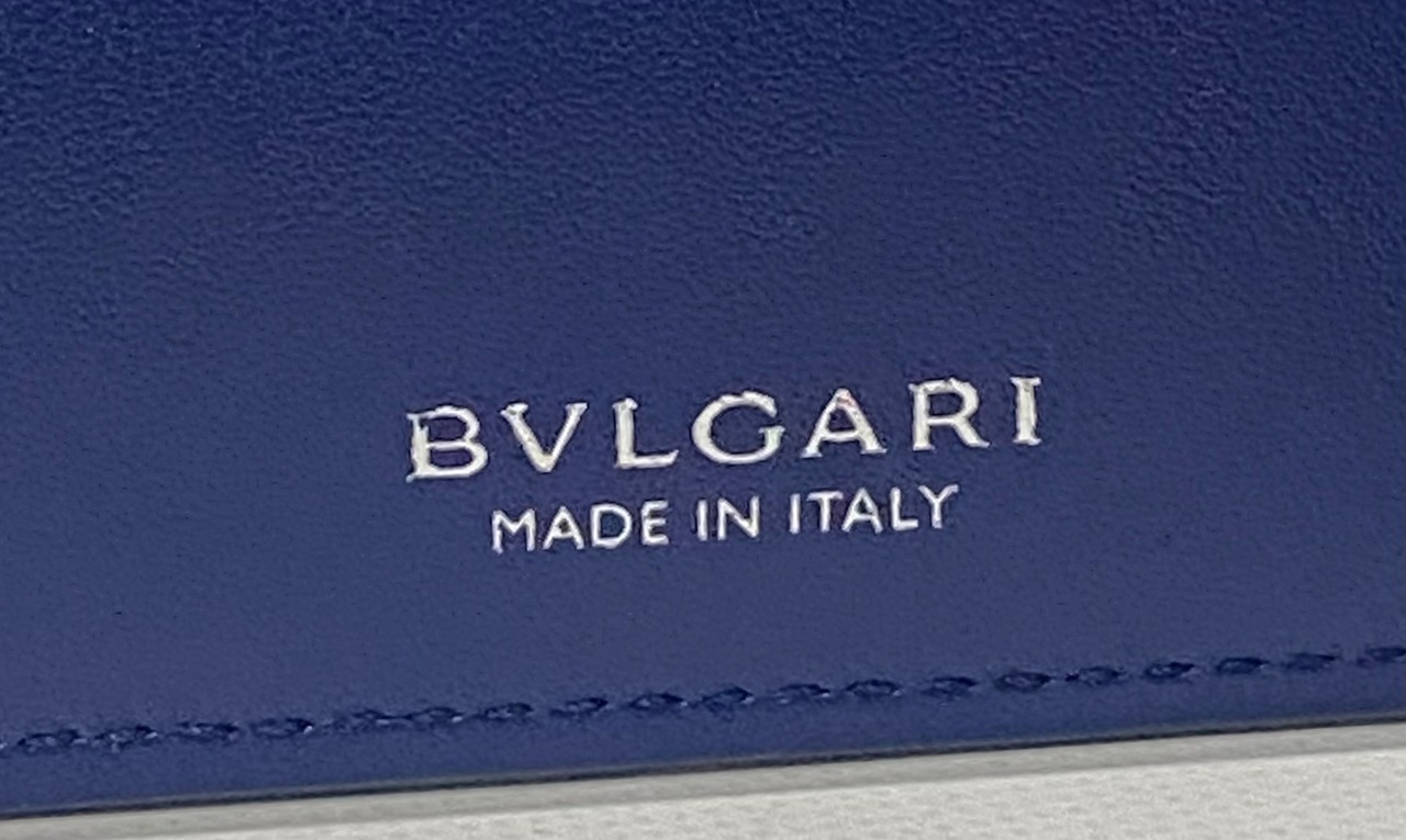 BVLGARI ブルガリ 二つ折り財布 メンズ 291066 GRAIN/CHARCOAL DIA