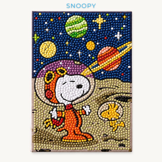 スヌーピー ｜ ダイヤモンドアート ｜ ビーズアート ｜ ハンドメイド ｜ 初心者 子供もOK ｜ 2Lサイズ（12.7 × 17.8cm） ｜ OUTER SPACE