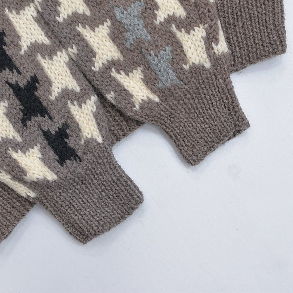 80～90s BRITCHES ハウンドトゥースチェック ハンドメイド セーター