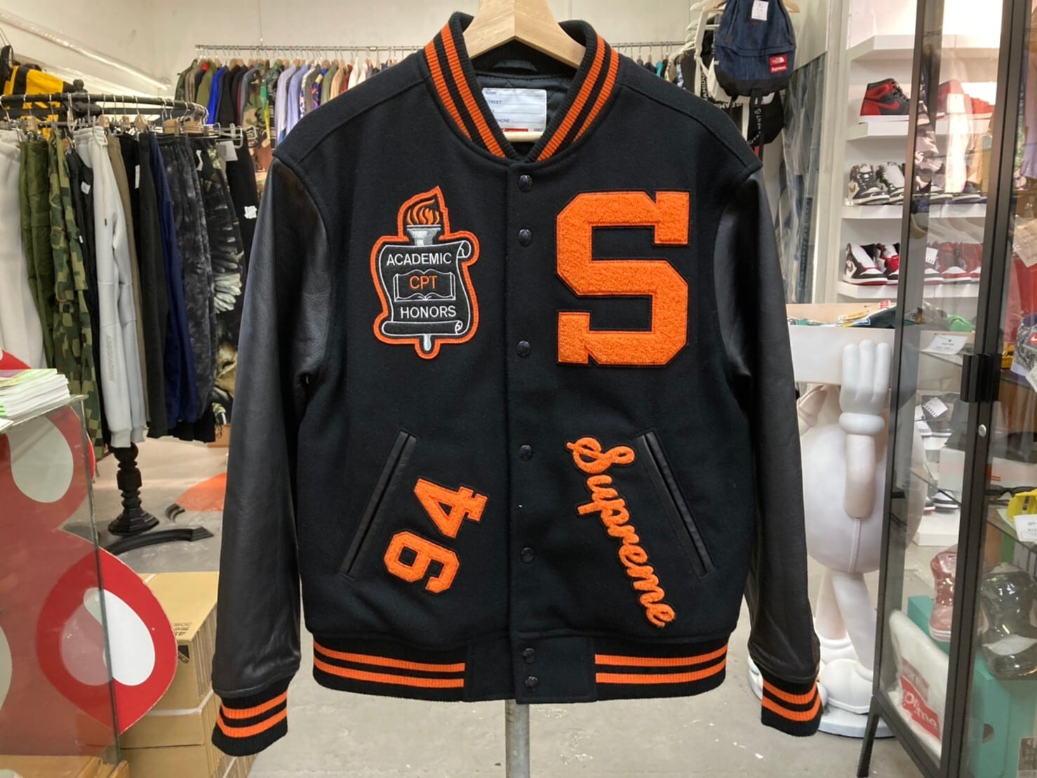 Supreme Team Varsity Jacket blackシュプリームM