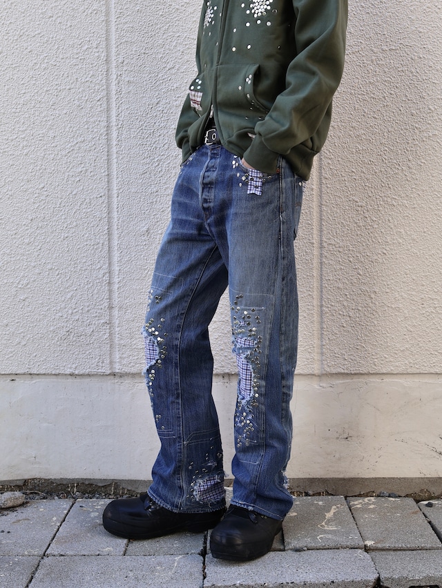 【Hannah Creak/26aw】Studded Jeans Blue
