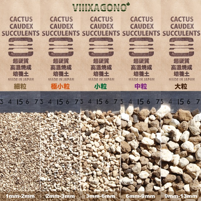 超硬質焼成培養土 小粒 3l 3mm 6mm サボテン 多肉植物 コーデックス ハオルチア パキプス アガベ等に使用頂ける国産高品質焼成培養土 Viiixagono エクサゴノ