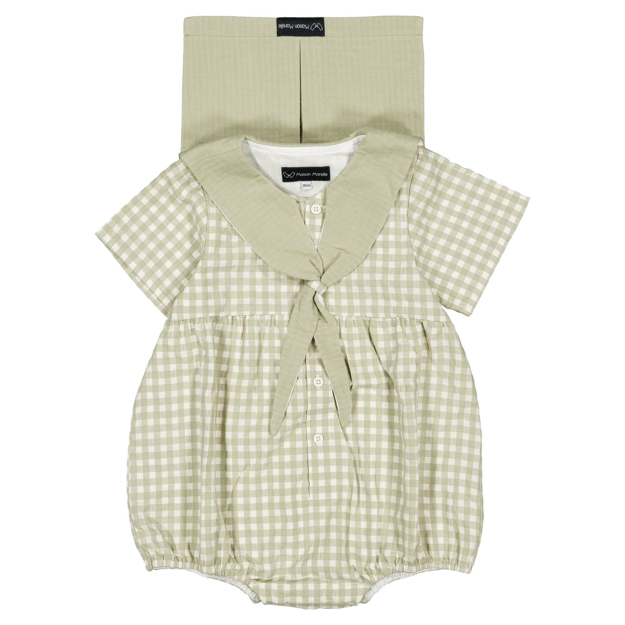 予約【Maison Marelle】Romper CAMBON - green tea tiles / 6月上旬以降入荷