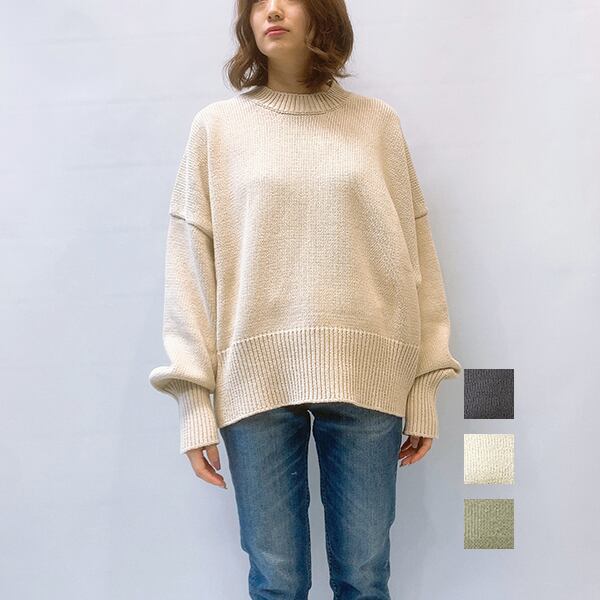 BLACK BY MOUSSY(ブラックバイマウジー) oversize knit pullover 2023秋冬新作 [送料無料]