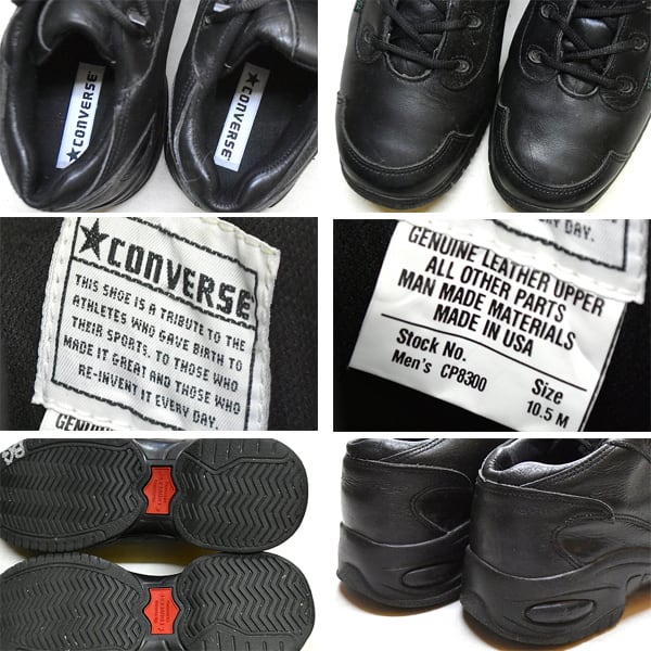 USA製コンバース黒ポストマンシューズ革靴レザースニーカーブーツ