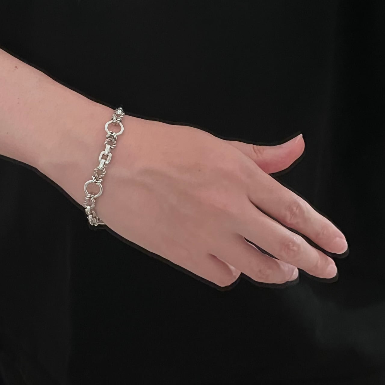 VINTAGE HERMES Douarnenez Bracelet Silver 800 | ヴィンテージ