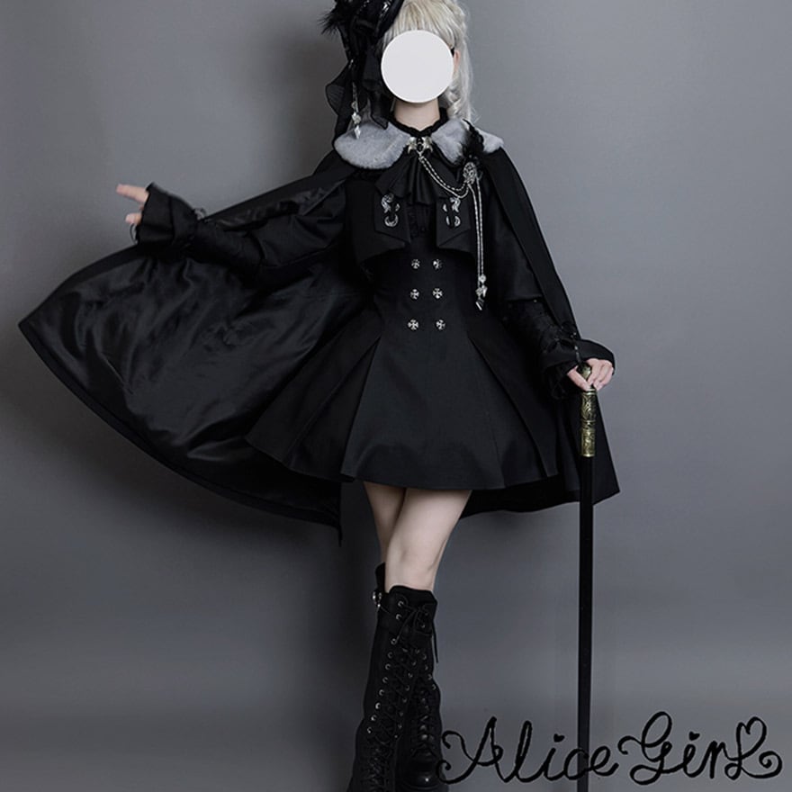 予約商品 ゴスロリ 暗夜執事 マント 羽織 ALICEGIRL ダークゴシック
