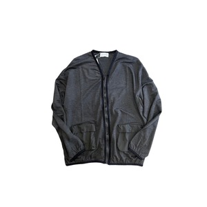 FLISTFIA / ZIP cardigan / charcoal gray