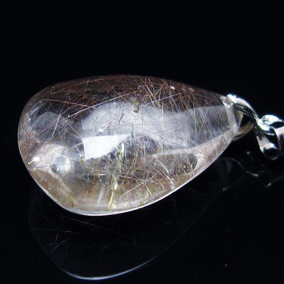 プラチナルチルクォーツ ペンダント 一点物 メール便可 [M便 1/20] 112-13205