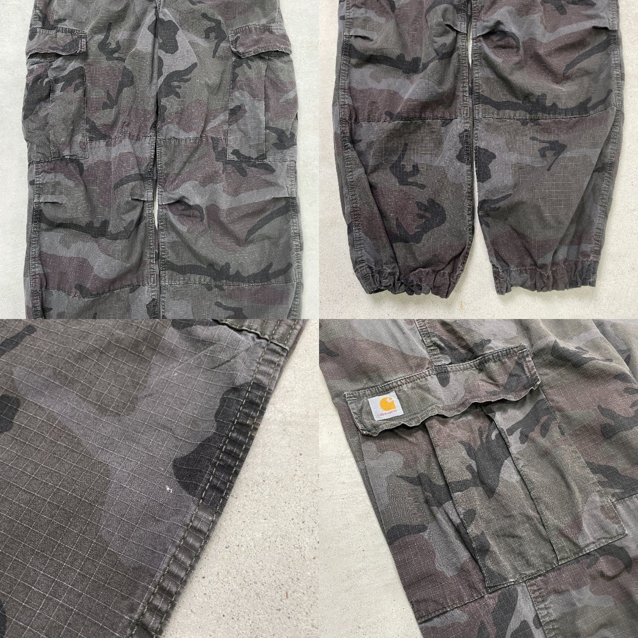 Carhartt カーハート リップストップ 迷彩 カーゴパンツ メンズW32 