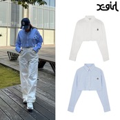 【X-girl】CROPPED L/S SHIRT【エックスガール】