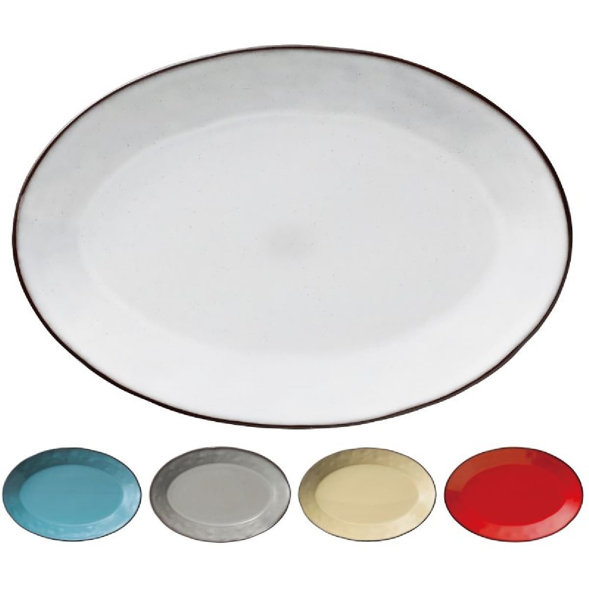 大皿 楕円皿 26cmプラター おしゃれ食器 ラフェルム5色 カフェ風
