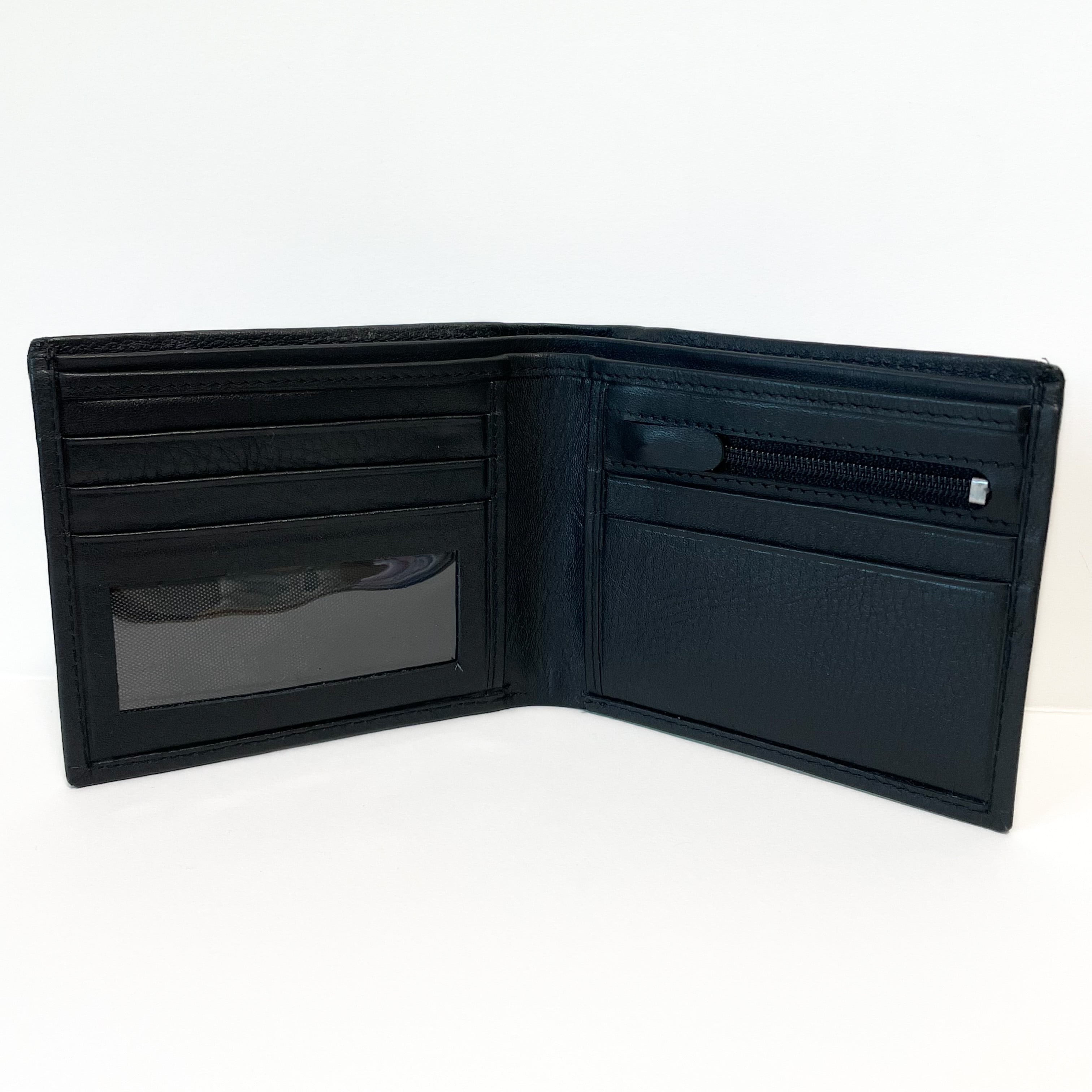 本革 二つ折り財布（チャック式） レザー ハンドクラフト（財布/No.03