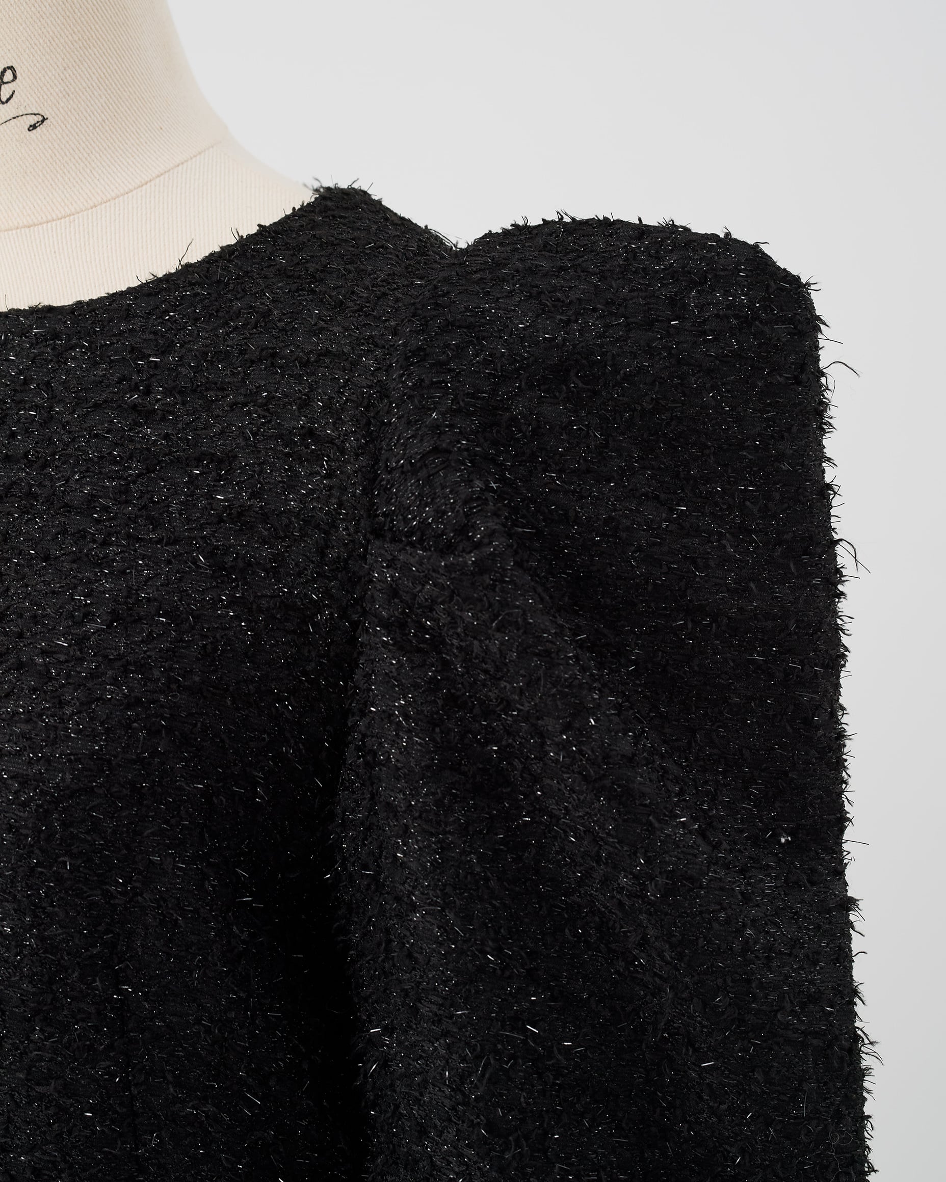 とんがらないラメトップス Evelyne ブラック | Cygne 