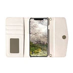 彩鏡 - 和風 三つ折り手帳型iPhoneケース