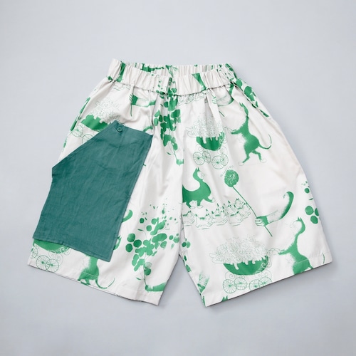 《michirico 2024SS》Souvenir three pocket pants / green / S・M