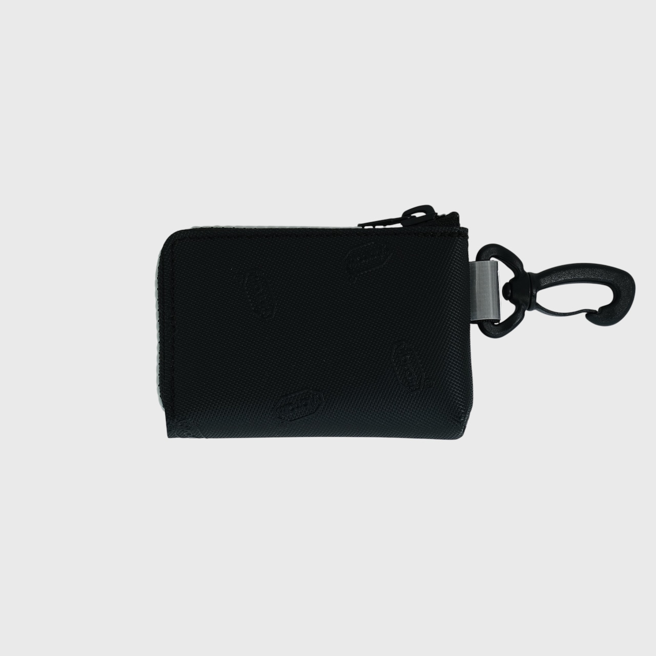 vibram card case (black×clear) with white glowing zip