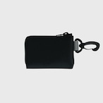 vibram card case (black×clear) with white glowing zip