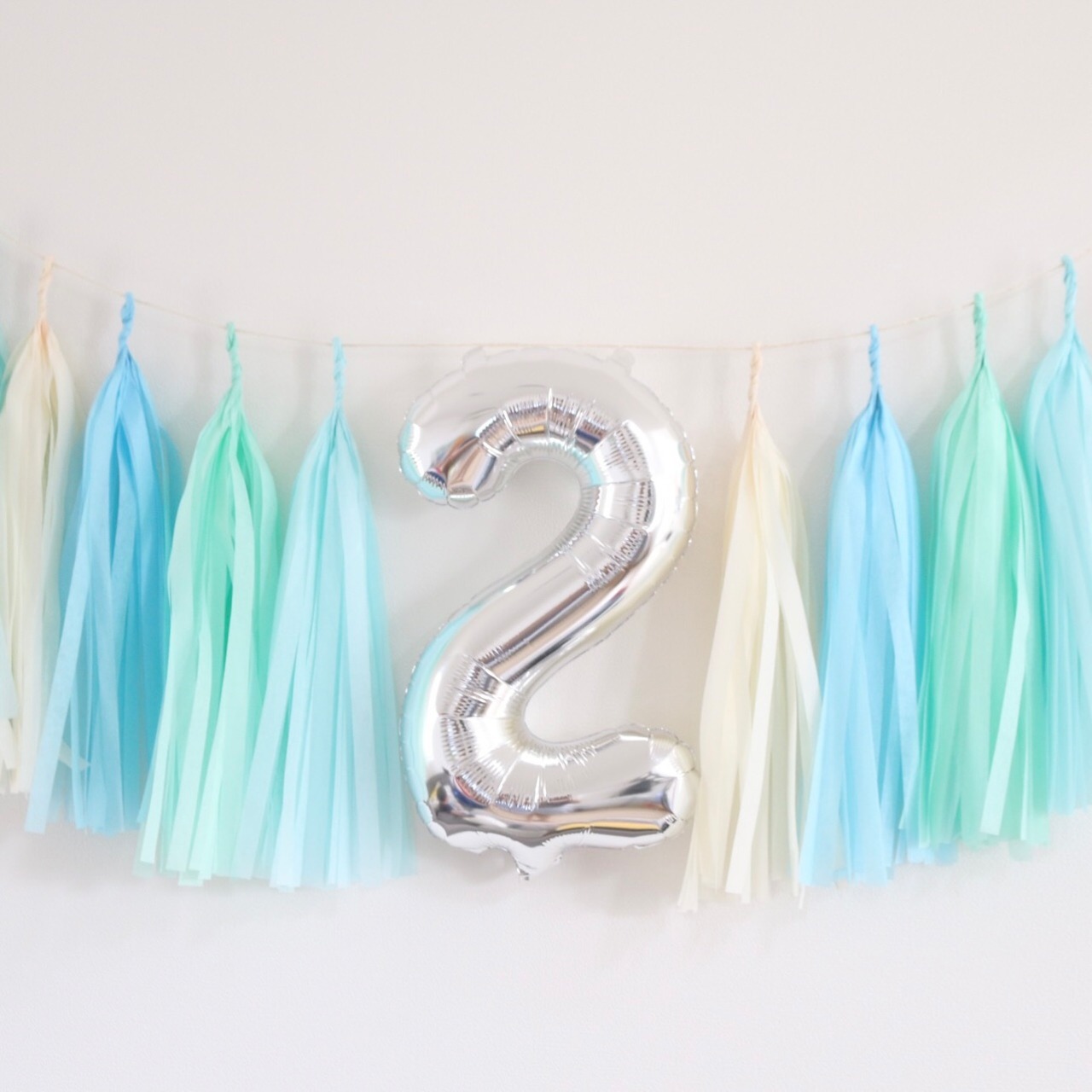 ナンバーバルーン34cmシルバー