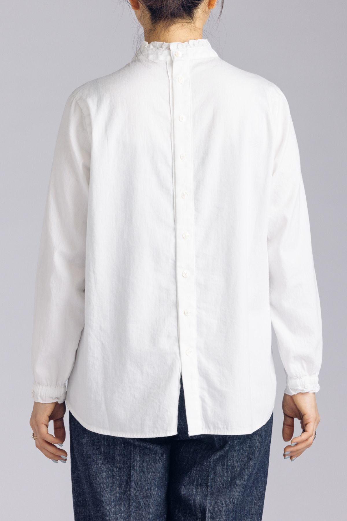 フローレンスデニム】フリルデニムブラウス | 青木被服 公式オンライン