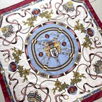 スカーフ　シルクスカーフ　えんじフレーム薄手　100％シルク 19acca25