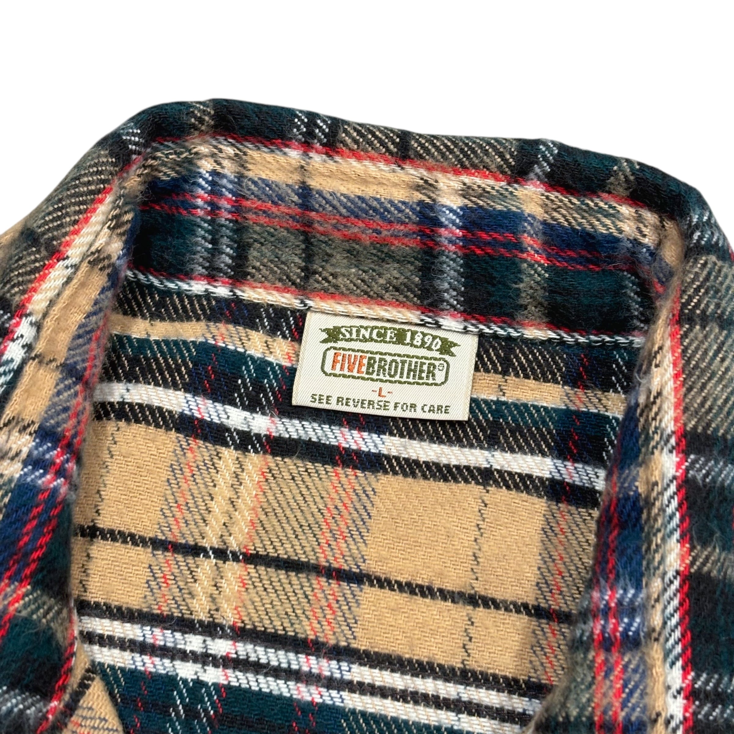 90's USA製 FIVE BROTHER Heavy Flannel Shirt L / ファイブ 90's USA製 FIVE BROTHER Heavy Flannel Shirt L / ファイブ
