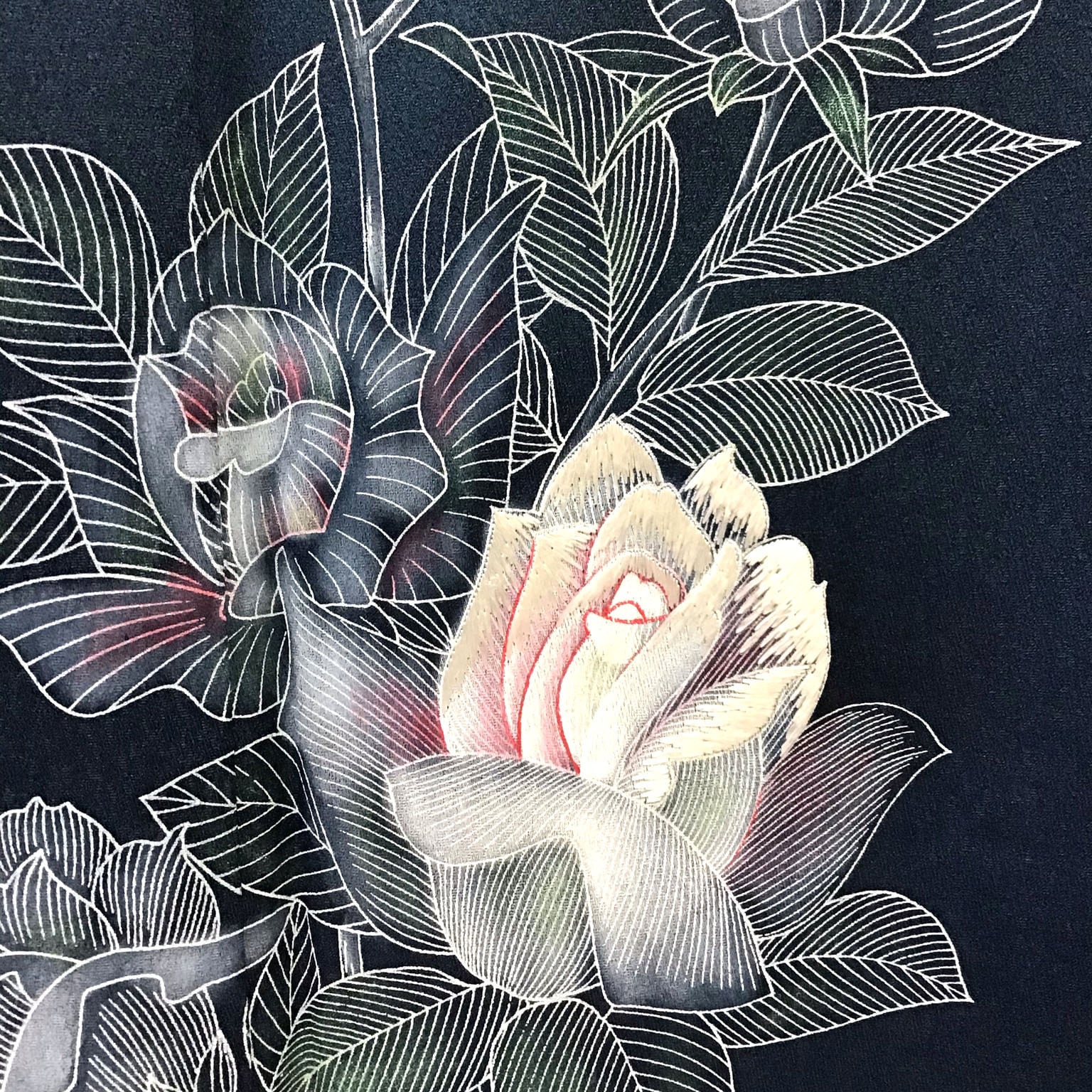 HANAHANAページ☆　美品　薔薇　付下げ　正絹 着物・附下・付け下げ・正絹・薔薇・No.200701-1156・梱包サイズ60