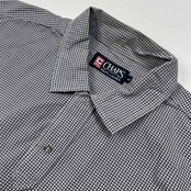 90s CHAPS RALPH LAUREN チャップス ラルフローレン チェック柄 プルオーバー 半袖シャツ サイズ L /メンズ/ビンテージ/グレー/日登美