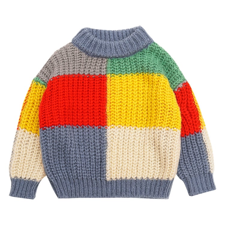 90㎝-130㎝】カラフルニット セーター 長袖 韓国子供服 オシャレ  