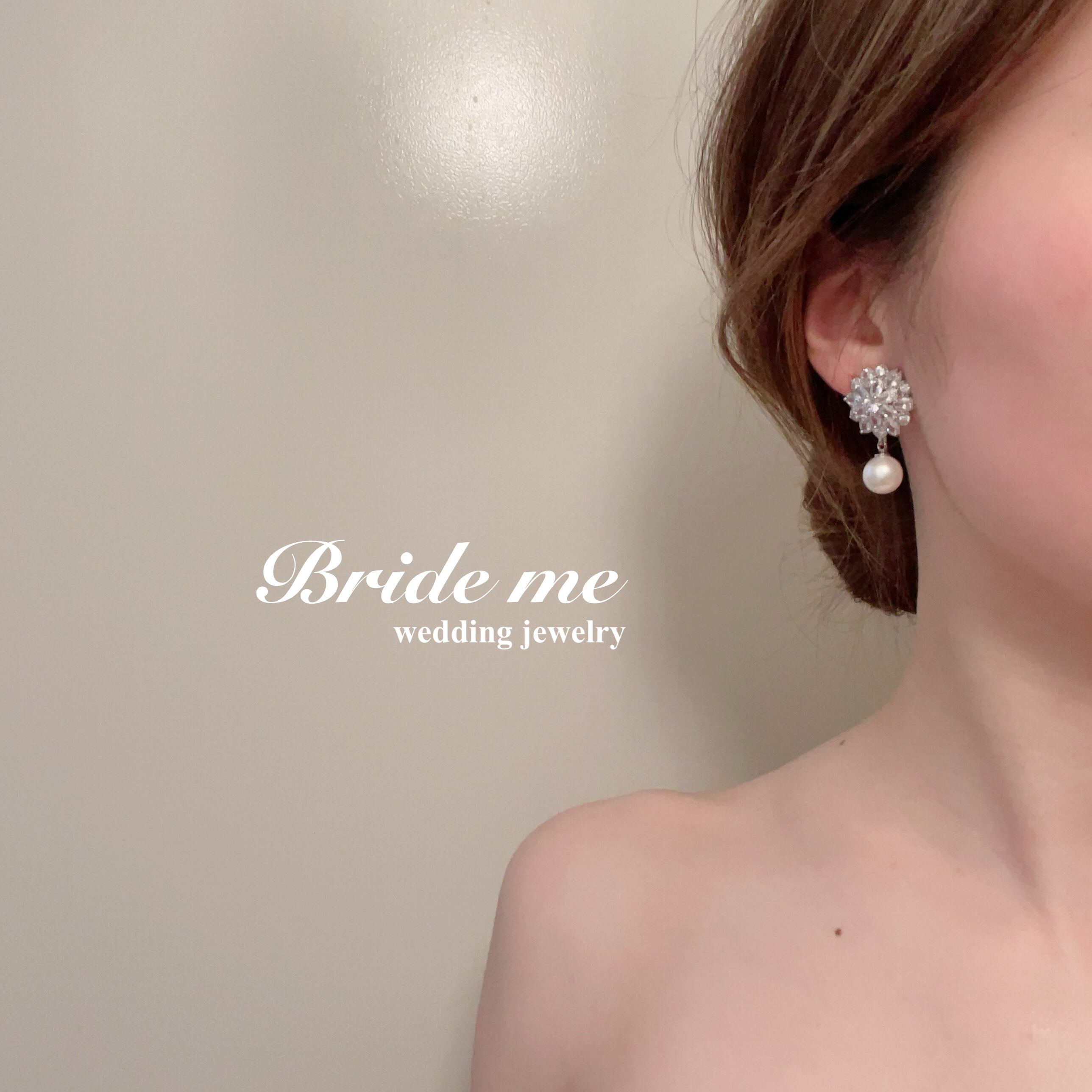 ZP-05】キュービックジルコニア ピアス（レンタル） | BRIDE ME