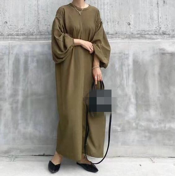 ワンピース 2022年春新作 ロングワンピ マキシワンピ 体型カバー スタイリッシュ