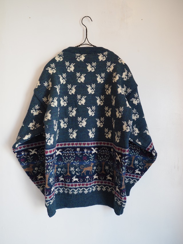 Made in England Animal motif Pure Wool cardigan