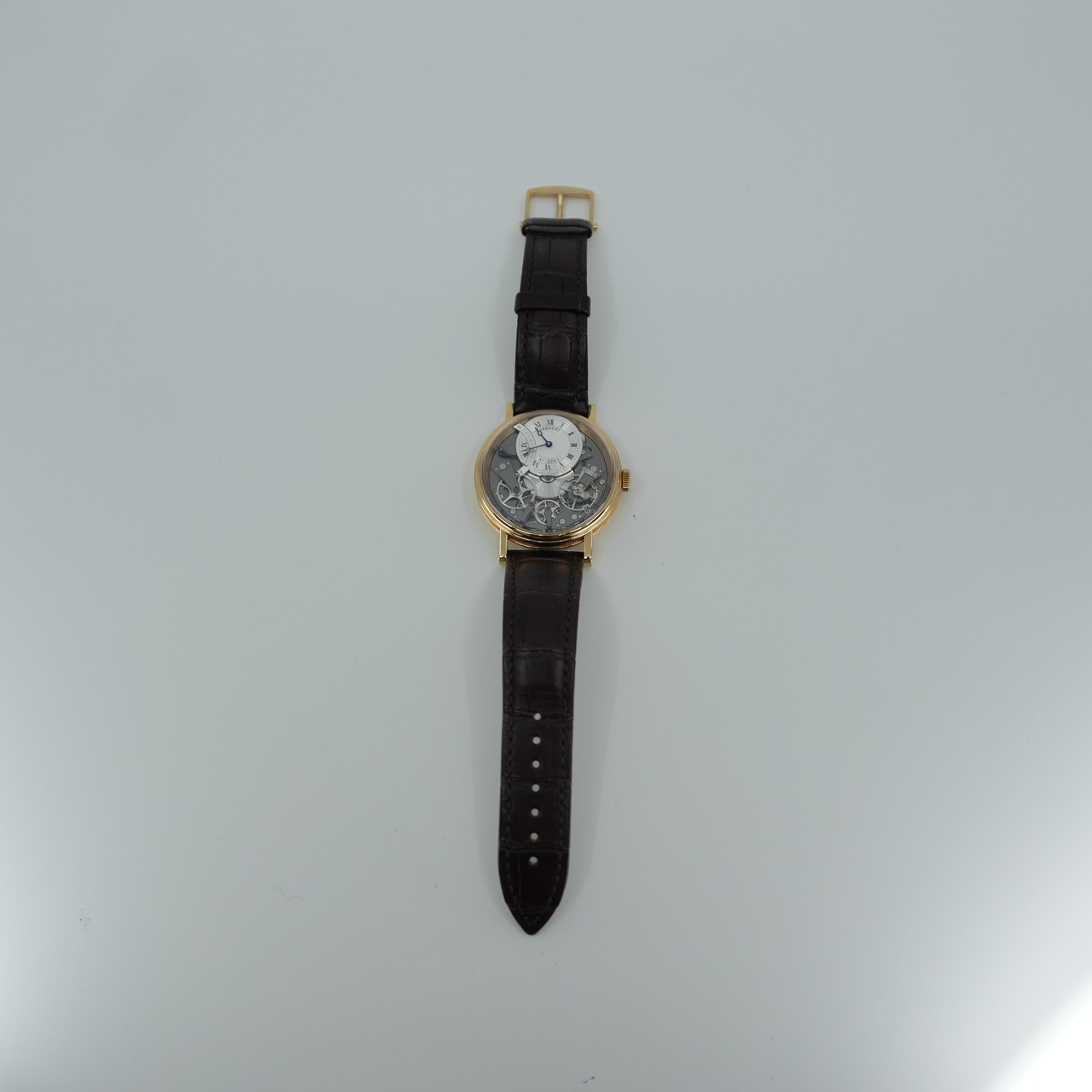 稼働品!BREGUET ブレゲ トラディション オートマティック レトログラード セコンド 7097BR/G1/9WU PG×革 AT シルバー文字盤