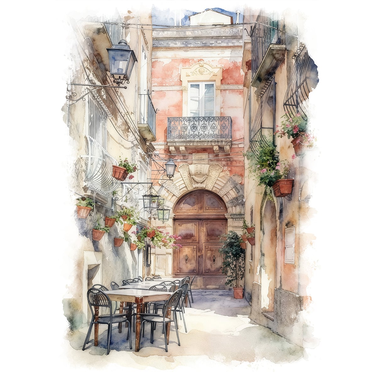 絵画 イタリア 風景画 アマルフィ ポジターノ インテリアアート額付き