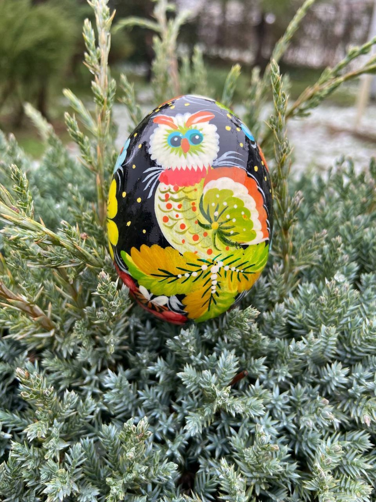 ペトリキウカ塗りのイースター・エッグ 7cm　ホメンコ作 - 5