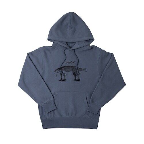 DRT×PIKE STREET MARKET DEAD WALK 12.0oz Pullover Hoodie Blue Grey