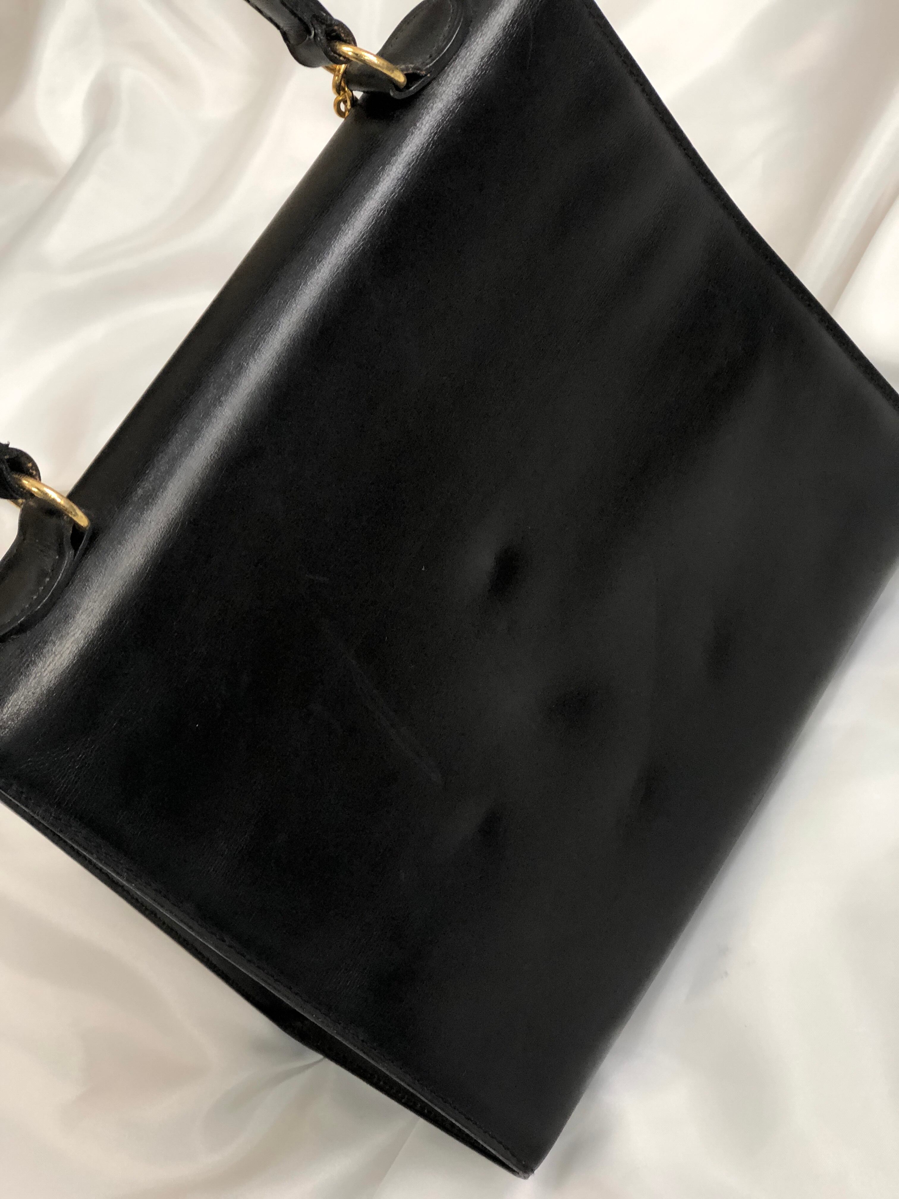 CELINE セリーヌ マンテル チェーン レザー トップハンドル