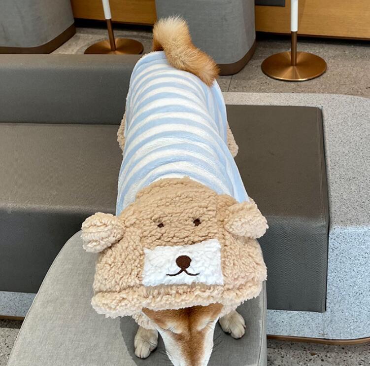 《予約》№210888 もこっとわんわんマントブランケット